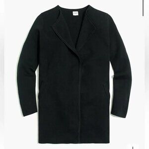 J. Crew Factory women's Vanessa sweater jacket coat black medium cotton open